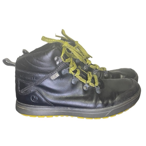 Merrell Other - Merrell Turku Trek Black Leather Waterproof Insulated Hiking Boots Men Size 8.5